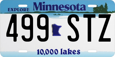MN license plate 499STZ