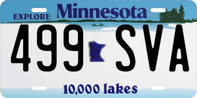 MN license plate 499SVA