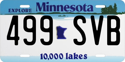 MN license plate 499SVB