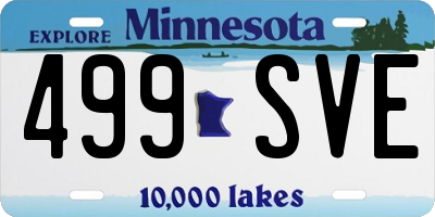MN license plate 499SVE