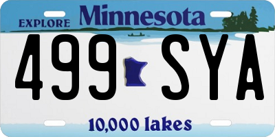 MN license plate 499SYA