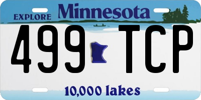 MN license plate 499TCP