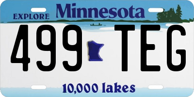 MN license plate 499TEG