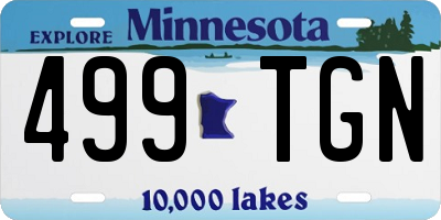 MN license plate 499TGN