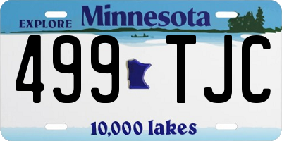 MN license plate 499TJC