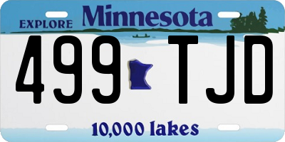 MN license plate 499TJD