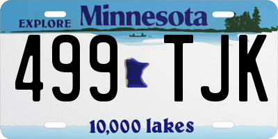 MN license plate 499TJK