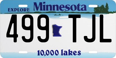 MN license plate 499TJL