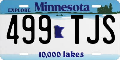 MN license plate 499TJS