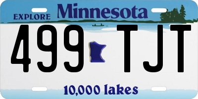 MN license plate 499TJT