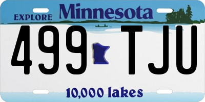 MN license plate 499TJU