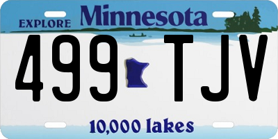 MN license plate 499TJV