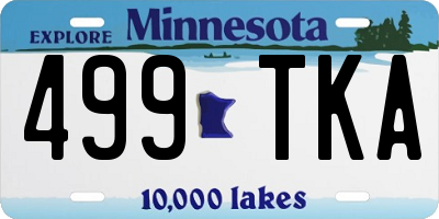 MN license plate 499TKA