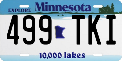 MN license plate 499TKI