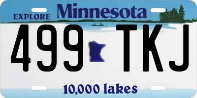 MN license plate 499TKJ