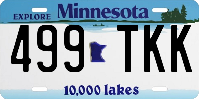 MN license plate 499TKK