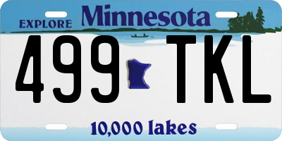 MN license plate 499TKL