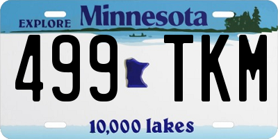 MN license plate 499TKM