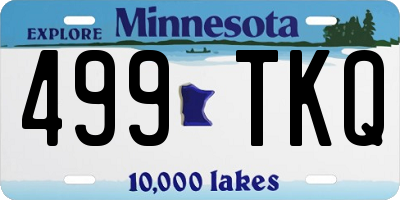MN license plate 499TKQ