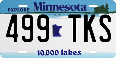 MN license plate 499TKS