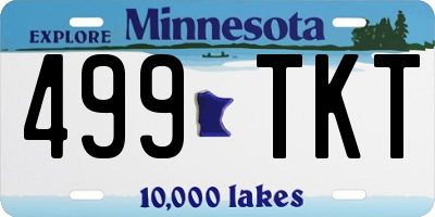 MN license plate 499TKT
