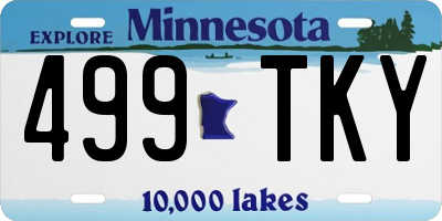 MN license plate 499TKY