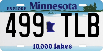MN license plate 499TLB