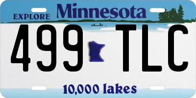 MN license plate 499TLC