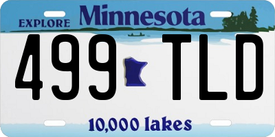 MN license plate 499TLD