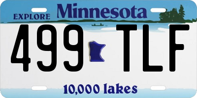 MN license plate 499TLF