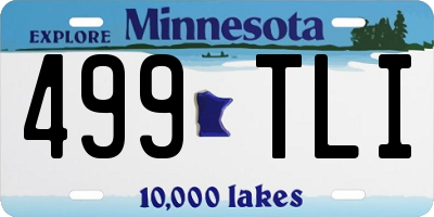 MN license plate 499TLI