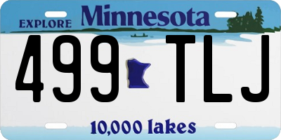MN license plate 499TLJ