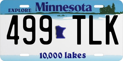 MN license plate 499TLK