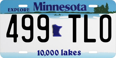MN license plate 499TLO