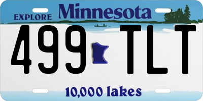MN license plate 499TLT