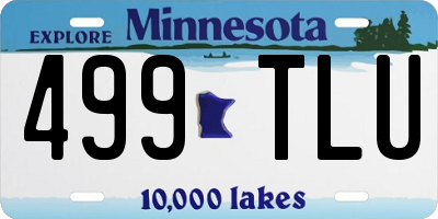 MN license plate 499TLU