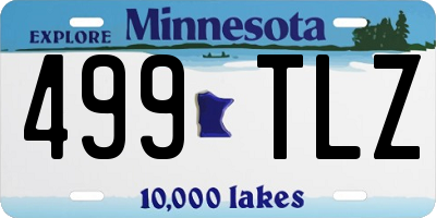MN license plate 499TLZ