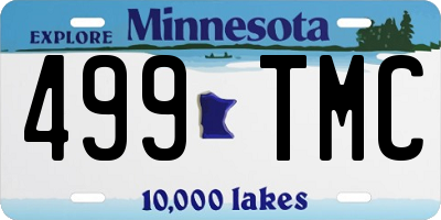 MN license plate 499TMC