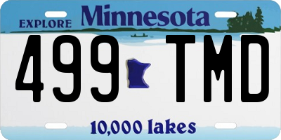 MN license plate 499TMD
