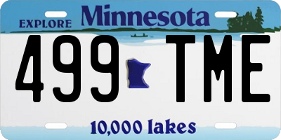 MN license plate 499TME