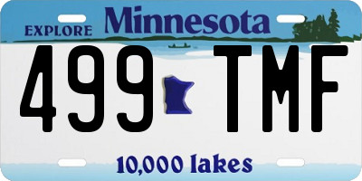 MN license plate 499TMF