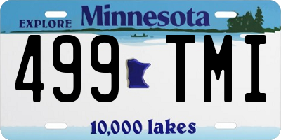 MN license plate 499TMI