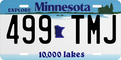 MN license plate 499TMJ