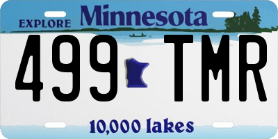 MN license plate 499TMR