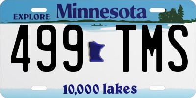MN license plate 499TMS
