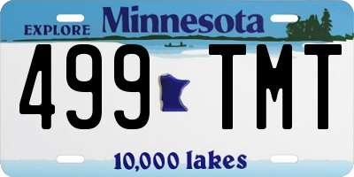MN license plate 499TMT