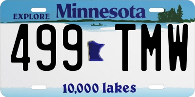 MN license plate 499TMW