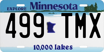 MN license plate 499TMX