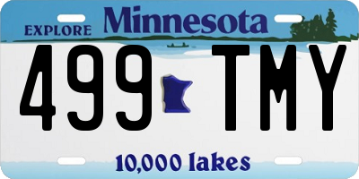 MN license plate 499TMY