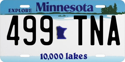 MN license plate 499TNA